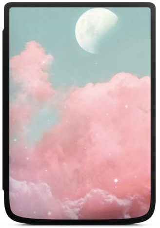 DeinDesign Coque pour liseuse Compatible avec Vivlio Touch HD Plus Etui pour liseuse Protection pour liseuse Rose Nuage Lune