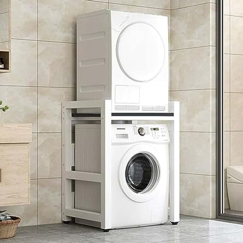 Genérico Armario para Lavadora de Tambor, Kit apilable para Lavadora y Secadora, Organizador de Ropa para Ahorrar Espacio en el baño, estantería A