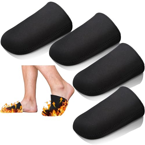 3 MM Neopren Thermo Zehenwärmer, 2 Paare Neopren Zehenwärmer, Toe Neopren Wärmer, Dick Zehenwärmer, Wiederverwendbar Zehenwärmer, für Wandern, Eisbaden Oder Wintersport (Schwarz, M)