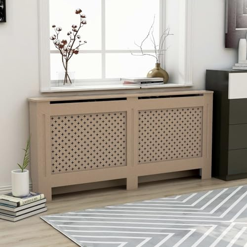 Sufrk Radiator Cover 172 x 19 x 81.5 cm MDF Adult Bedroom Furniture Grille Radiator Cover
