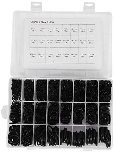 Agwuoetr 1200 StüCk NBR Dichtring Kit Dicke 1,5 Mm 2,4 Mm 3,1 Mm Nitril NBR O-Ring Dichtungs Dichtring