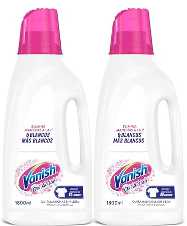 Vanish Oxi Action - Quitamanchas para Ropa Blanca en Gel, Sin Lejía - Pack de 2 x 1800 ml