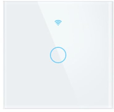 Vocdikficy Luz de Pared Táctil Inalámbrica Inteligente de 1, 2, 3, 4 Vías, 220 V, con Botón de Interruptor, WiFi, 433 MHz, Sin Neutro