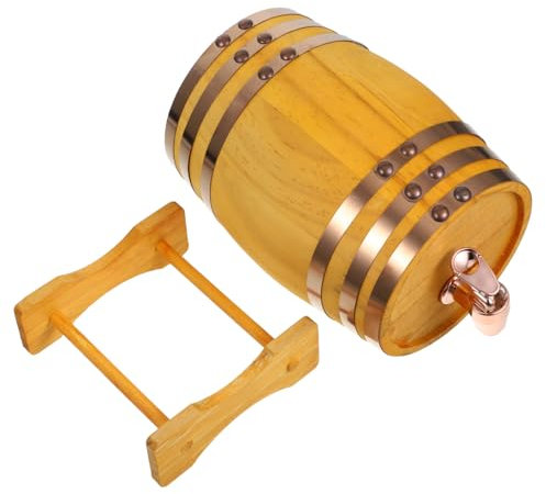 CHICAMPERA Barril de Vino Tinto de Madera 1l Grifo, Juego Compacto