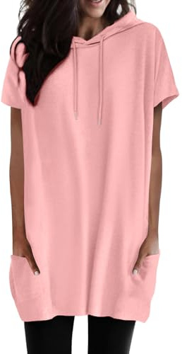 Generisch T-shirt long de yoga pour femme - Manches courtes - Col en V - T-shirt de sport d'été - Léger et respirant - Dos en maille filet - T-shirt de course - Fitness - Gym, L