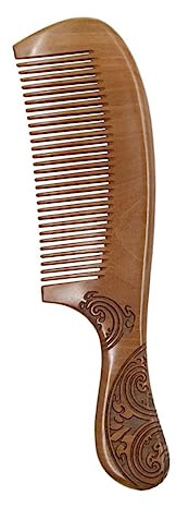 iplusmile Peine De Madera De Melocotón Mango Tallado Peine De Madera Para Mujer Tallado De Doble Cara Cabello De Para Peinado De Mechas Para Mujer Mango De Caoba