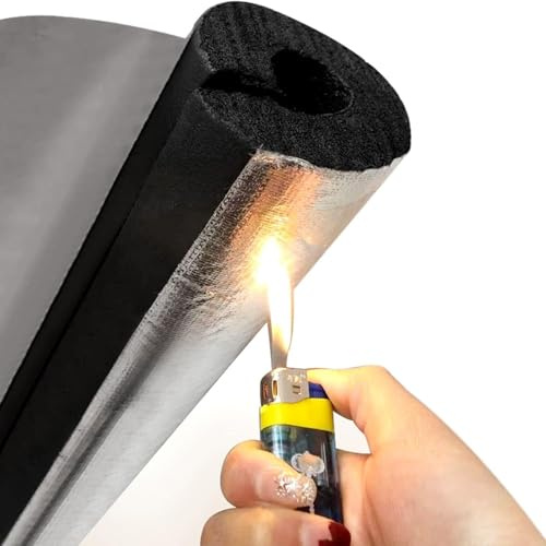 Rohrisolierung Ø 22mm 27mm 34mm 48mm Schaumstoff Outdoor Selbstklebend Schlauch Isolierschlauch für Heizung, Sanitär, Klimaanlagen Rohrdämmung - Energiesparen(ID76X15X95cm)