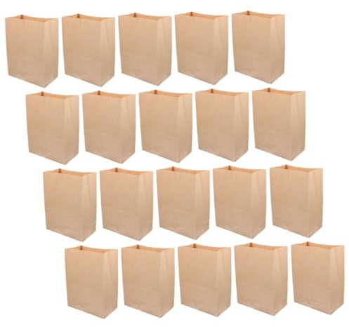 HOLIDYOYO 20 Stück Kleine Kraftpapiertüten aus Kraftpapier Braun Faltbar und Leicht zu Tragen für Snacks Aufbewahrung zu Hause