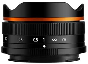 camera lens, Obiettivo grandangolare Fisheye APS-C mirrorless da 10 mm F5.6, compatibile con Sony ZV-E10 A6400 Canon EF-M Nikon Z Fujifilm,in parts(Black,RF)