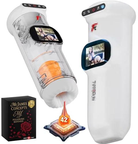 Mr. James Concepts Aurum AI Pro 2026 — App-Controlled Heating Masturbator with Smart Voices, Telescopic Thrust & LCD Display | Most Advanced Male Pleasure Device Ever Created