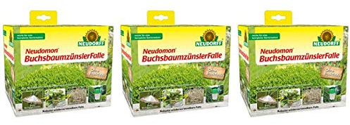 Neudorff Neudomon BuchsbaumzünslerFalle 3 Sets - langlebige biotechnische Falle zur Befallskontrolle und Ermittlung des günstigsten Spritztermins