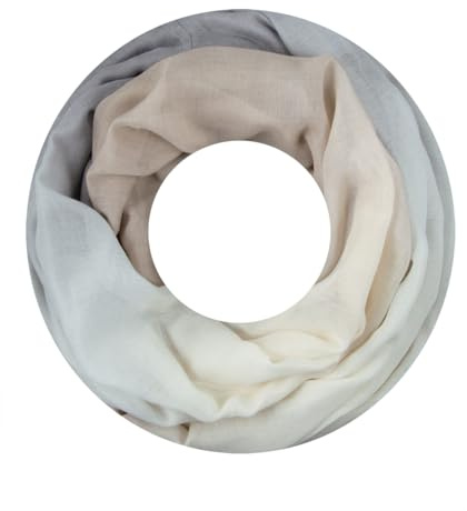 Majea Damen Loop Schal Schlauchschal Halstuch (880020) (grau 14)