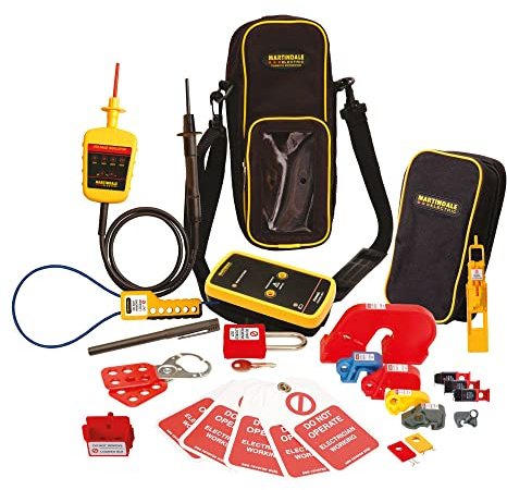 Martindale VIPDLOKPRO138-S Safe Isolation Advanced Lock Out Kit w. Voltage Indicator and Proving Unit