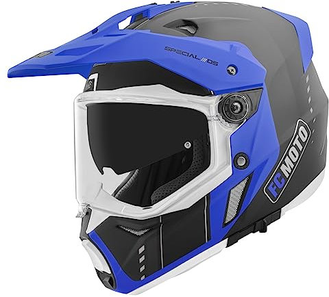 FC-Moto Pro Air Enduro Helm, schwarz/blau, L