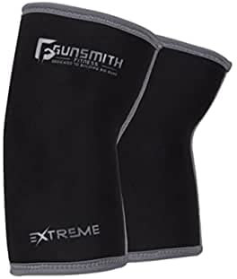 Gunsmith Fitness Ellenbogenbandage - Neopren Kompression Ellenbogen Bandagen Herren für Fitnessstudio - Atmungsaktiv Rutschfest Ellenbogenschoner für Gewichtheben