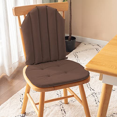 EXQUILEG Luxury | Gartenstuhlauflagen - Niedriglehner Polster Auflage, Gartenstuhl Polster Sitzkissen Niederlehnerauflage Sitzauflage Stuhlkissen für Gartenstuhl (Braun)
