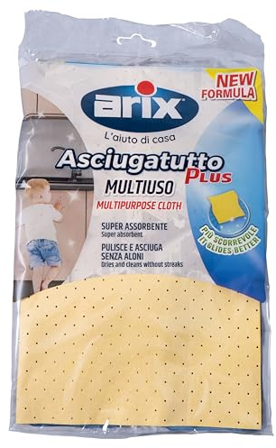 ARIX | Panno Asciugatutto XL Plus Multiuso, in TNT, per Tutte le Superfici, per Pulizia, Facile da Strizzare, Antibatterico, non Lascia Aloni, 40x35cm