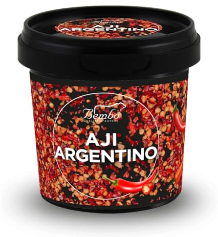 Aji Argentino Bembo 50 g – Mezcla de Chiles Capsicum Annum – Para Carne a la Parrilla o Empanadas, Patatas y Verduras – Marnare en Aceite de Oliva