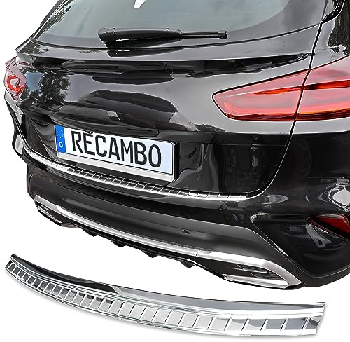 Recambo | Protector de Parachoques trasero | Compatible con Kia XCeed | X Ceed | a partir de 2019 | Acero Inoxidable Cromado | Protección borde de carga