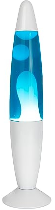 FISURA GIFTMARKET - Lampe à lave bleue. Lampe de chevet avec 2 ampoules incluses. Cadeau amusant pour les adolescents. Lampe rétro de 34 x 8,5 cm.
