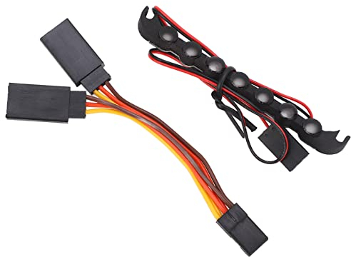 Keenso DC58V LED-Dachlicht, RC-Dachlichtleiste, LED-RC-Auto-Dachlichtleiste, 73 Mm Länge, 7 LEDs, RC-Dachlichtleiste, RC-Auto-Dachlicht für 1/18 RC Car, Kinderelektronik (White