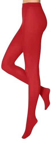krautwear Dam flickor strumpbyxor 60 denier karneval karneval sport neonfärger, röd, XXL