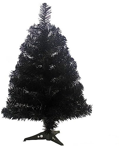 Cabilock Künstlicher Weihnachtsbaum Höhe mit Klappbaren Ästen für Drinnen und Draußen als Weihnachtsdeko Schwarz Zufällige Farbe