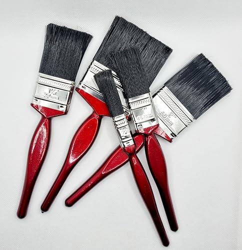 kanta Paint Brush Set | 5 Soft Bristle Brushes in Assorted Sizes | No Loss of Bristle Design for Decorating | Small Medium Large Brushes | Crafting & DIY Paintbrush | Smooth Professional Finish