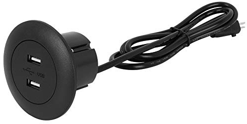Cargador USB Dual Azul para Silla Eléctrica Reclinable Sofá LED con Retroiluminación Toma Corriente Hogar Oficina