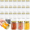 CulnCraz 270 ml Hexagonal Glass Jars with Gold Lids, 24 Pack 9 oz Airtight Canning Jars, Food Storage Jars for Spice, Jam, Honey, Yogurt, Baby Food, with 2 Brushs and 40 Stickers and1 Pen for Labeling