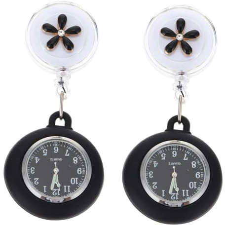 SAFIGLE 2stücke Taschenuhr Mit Einzigartigem Design Einziehbare Fob Uhr Für Medizinisches Personal Für Geburtstags Praktische Lösung Für Zeitmanagement Im