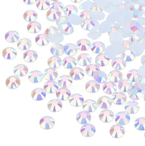 sourcing map 6000 unidades de diamantes de imitación de resina blanca brillante SS16 de 4 mm sin termoadhesivos para manualidades, diseño, vasos, ropa, maquillaje, arte de uñas