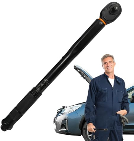 Clé dynamométrique pour roues de voiture, clé dynamométrique noire - Clé dynamométrique à libération rapide précise, outil manuel portable, clé dynamométrique multifonctionnelle pour réparation