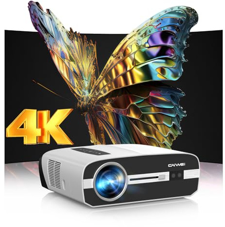 Proiettore di ricambio TV 4K con schermo ALR da 100 pollici incluso, luminosità diurna 2000 ANSI, altoparlanti 38W, Smart Android TV, messa a fuoco automatica, proiettore Home Theater WiFi Bluetooth