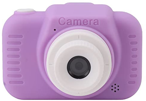 Cámara Digital con Tarjeta 32G Lente Dual de Alta Definición Zoom 1080P 8X Recargable USB para Rosa (Violeta)