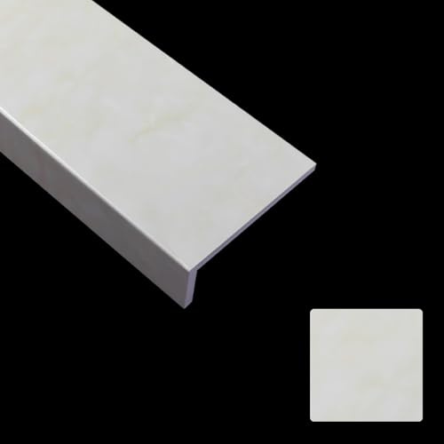 Window Sill Protectors Mirror Decorative Window Ledge Cover, Tile Finish Windows Sill Board Capping for Dorm/Living Room, Easy to Install Windowsill Protector(Yellowish,80x18cm/31.5x7in)