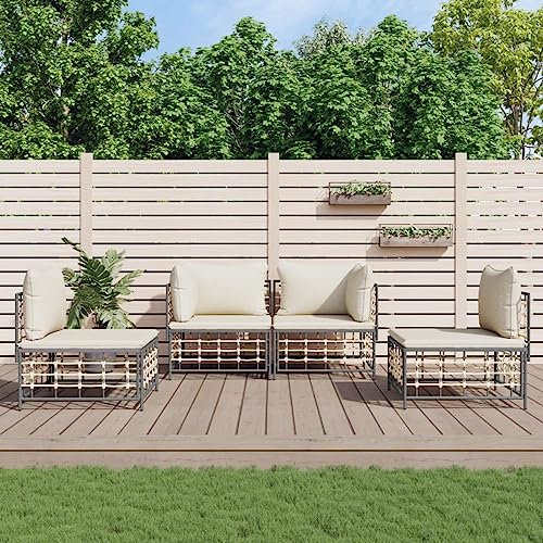 Fasba 4-TLG. Gartenlounge, Balkonlounge, Gartensofa, Terrassensofa, Loungesofa Outdoor, Loungemöbel Garten Rattan, Gartenmöbel Set Rattan Wetterfest/ 3186712