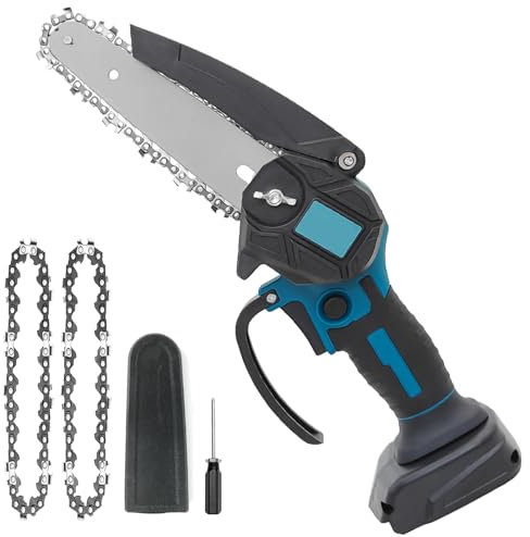 Mini Akku Kettensäge 6 Zoll für Bosch GBA/GBA ProCORE 18V Akku, Akku-Astkettensäge Elektro Kettensäge Handkettensäge für Gartenarbeit, Holzschneiden und Beschneiden (Ohne Akku)
