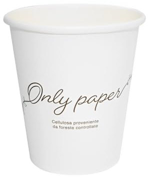 DOT Horeca Solutions - Bicchiere Cartoncino Plastic Free 240 ml (8 oz) – 150 pz - Bicchieri da Asporto - Biodegradabile per Bevande Calde e Fredde caffè tè Succhi Drink