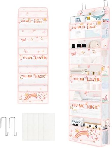 Clastyle Arco Iris Tür Hängeaufbewahrung für Kinder Türorganizer | Hängeorganizer für Camping Bad Schrank Schlafzimmer Badezimmer Tür Organizer Spielzeug Windel
