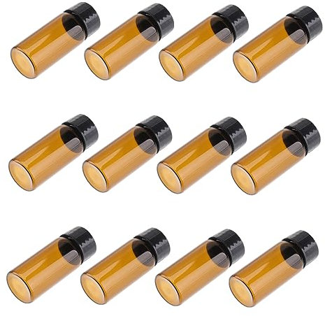 WOFASHPURET 15Pièces Bouteilles Verre Bouchon à Vis de Flacons Échantillons Verre pour Réactifs Chimiques