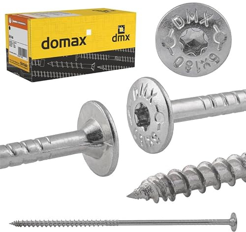 DMX - Tellerkopfschrauben 8x220 50er Set Holzschrauben Set Torx Schrauben | Konstruktionsschrauben Spanplattenschrauben Torx Schrauben set Flachkopfschrauben Holz Torx Set Holzbauschrauben screws