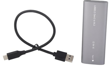 Recinto SSD M.2 esterno, NVME NGFF Dual Protocol Type C 3.2 Accendi SSD portatile a trasmissione ad alta velocità, non incluso disco rigido