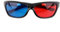QUXVUIS Gafas 3D Simples para niños y Adultos, Gafas de televisión Profesionales, Juego de películas Rojo y Azul, Accesorios de Gafas Anaglifo