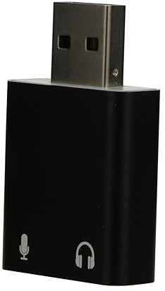 MOLUCKFU USB Audio Adapter USB External Sound Card with Headphone Microphone Jack Compatible with Laptops Desktops for Streaming Gaming