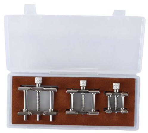 Ausi 1 juego de soportes para movimiento de reloj, herramientas de reparación de relojes de metal, base de fijación de bolsillo, soporte para movimiento de caja.