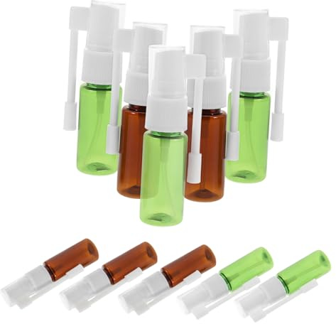 FONDOTIN 10 pièces Lot de Flacons Vaporisateurs Nasaux Rechargeables Bouteilles Légères et Étanches pour Parfum Maquillage et Usage Quotidien