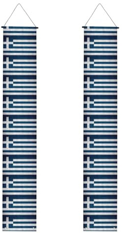 Bandiera greca Stampa Laurea Portico Banner - Riutilizzabile Giardino Portico Bandiere Outdoor Welcome Decor