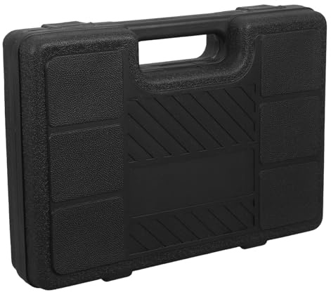 Alipis Boîte à Outils Pneumatique Noire en Plastique Robuste avec Poignée Mallette de Rangement Vide Compatible Marteaux Pneumatiques 150/190/250 Étui Rigide Portable pour Outils et