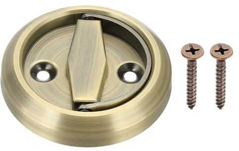 QUARKZMAN Tirador Empotrado Redondo De 3 Acero Inoxidable Tirador Empotrado Para Puerta Tirador Oculto Con Cepillado Modernas Verde 1Pieza (Tamaño Del Agujero Interno: 8 X 8mm)